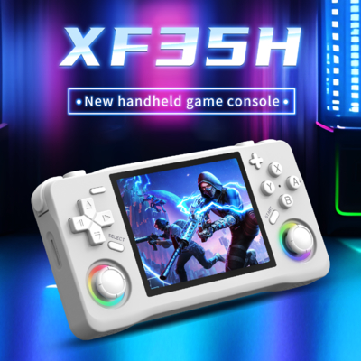 XF35H 3.5 ইঞ্চি ওয়াইফাই রেট্রো হ্যান্ড হেল্ড গেম কনসোল 3D কিডস মিনি আর্কেড ক্লাসিক গেম প্লেয়ার EMMC RAM এবং Rk3326 CPU সহ